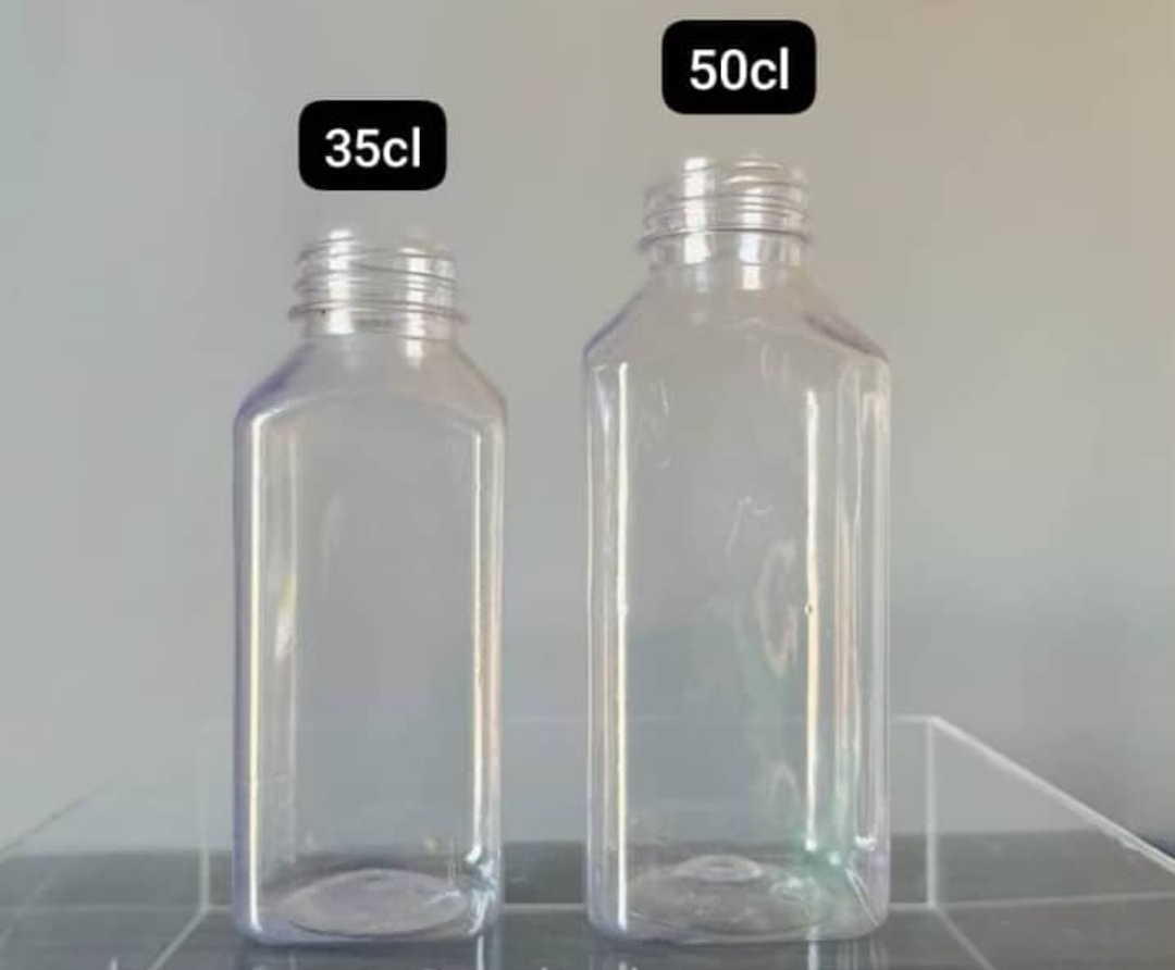 35cl/50cl Wide Mouth Square Bottle 100pcs