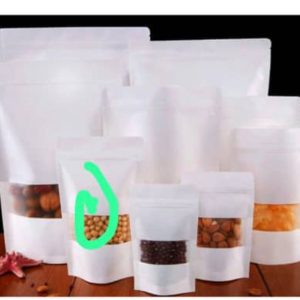 White Stand Up Pouch With Window (50pcs)