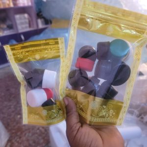 Transparent & Gold Stand up Pouch (50pcs)